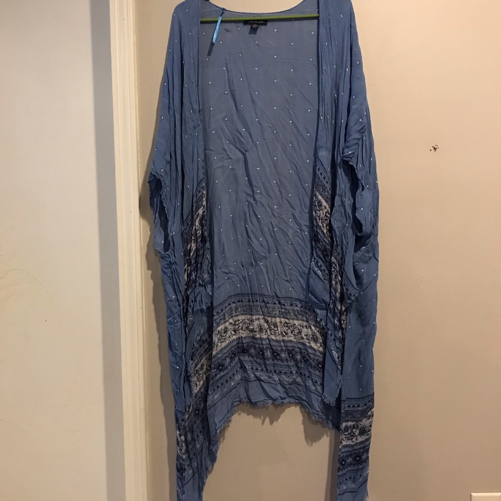 American Eagle Outfitters Blue Poncho